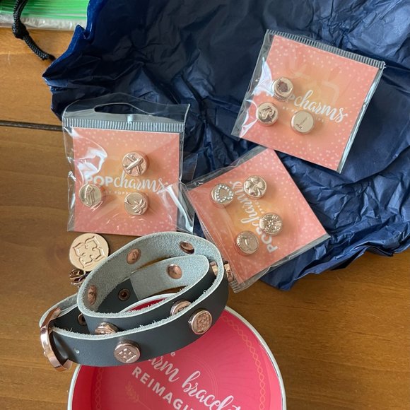 Bracelet Pop Charms by PoppyClips / Design Your Own Charm Bracelet - Picture 1 of 9